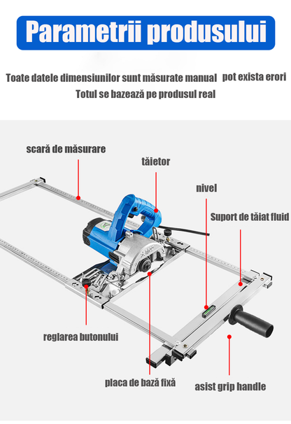 Dispozitiv de tăiere ultra-precis, placă de bază pentru mașinuțe de tăiat mici, fără fierăstrău manual, accesoriu multifuncțional pentru tâmplărie