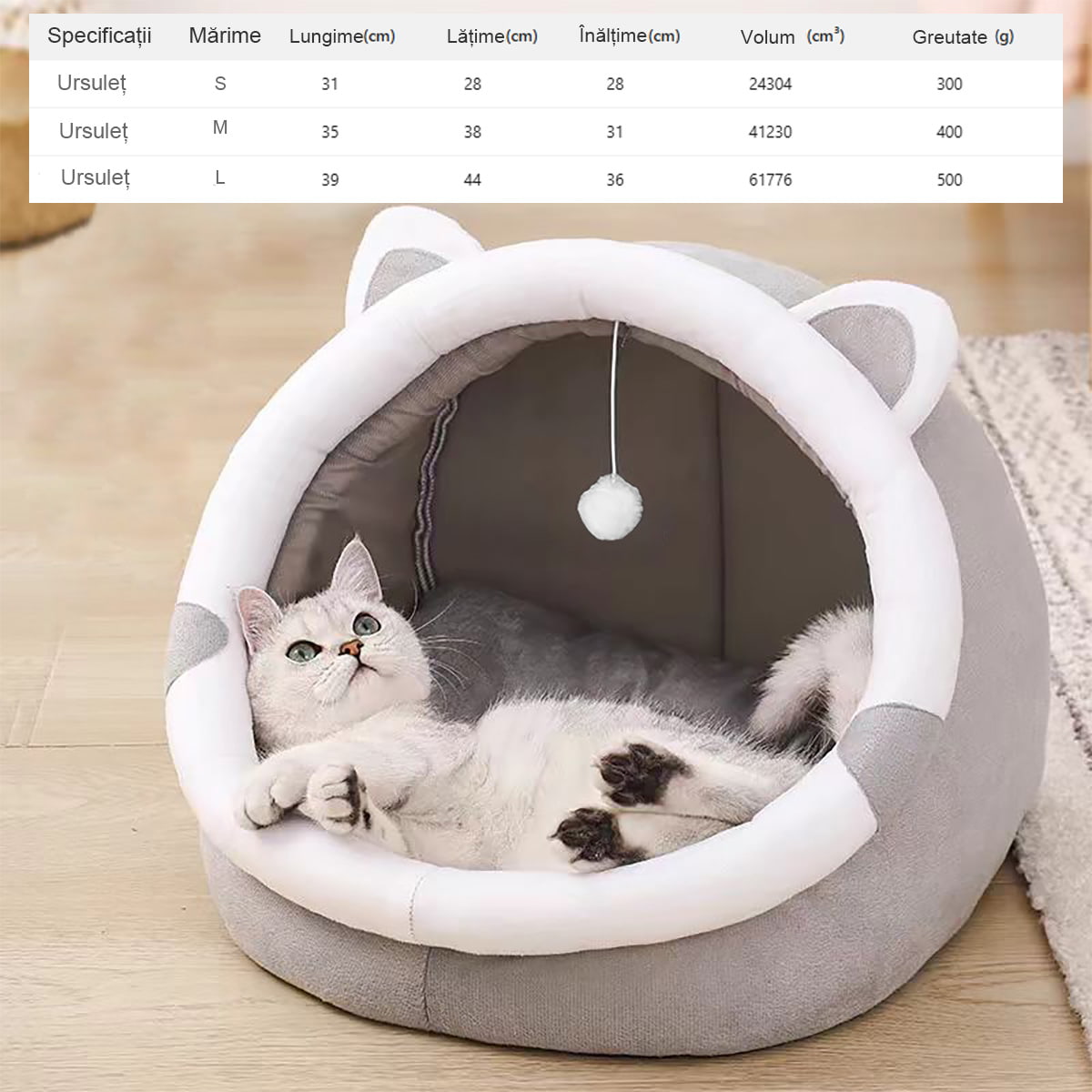 Cușcă universală pentru pisici și câini, potrivită pentru toate anotimpurile, lavabilă și detașabilă