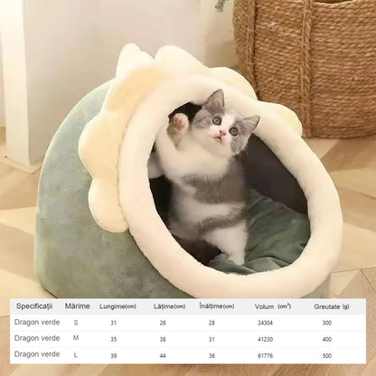 Cușcă universală pentru pisici și câini, potrivită pentru toate anotimpurile, lavabilă și detașabilă