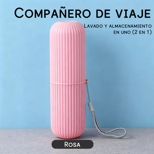 Estuche de cepillo de dientes de plástico, vaso portátil para cepillarse, kit de enjuague bucal, taza grande para pasta de dientes, caja de almacenamiento para utensilios dentales