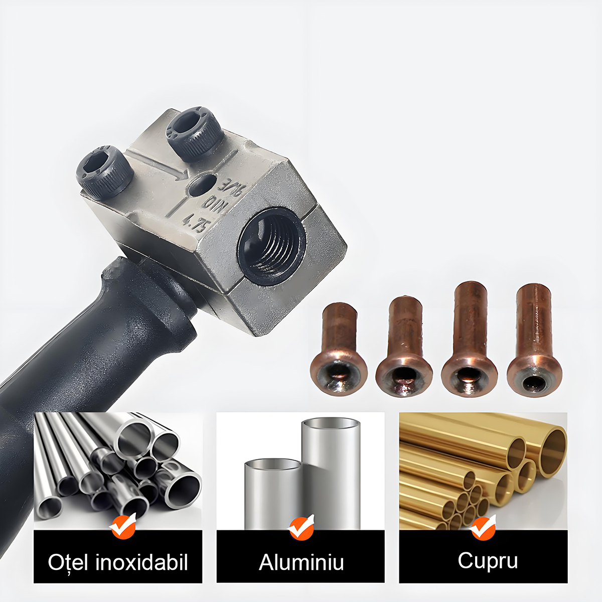 Instrument de dilatare / calibrare pentru tuburi: frână, ulei, AC – cap „ciupercă”