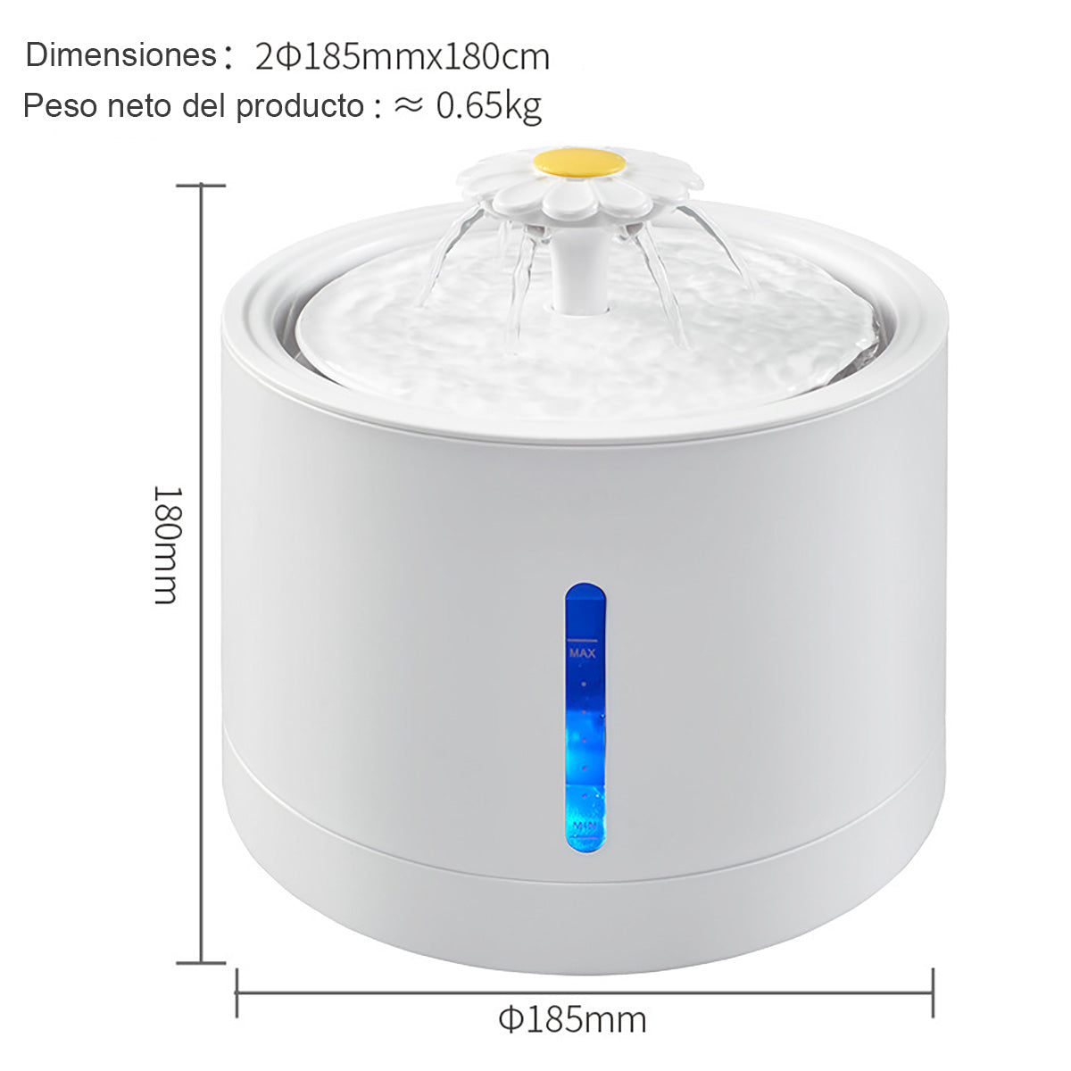 Bebedero automático inteligente para mascotas con agua circulante continua, gran capacidad, silencioso, especial para gatos y perros.