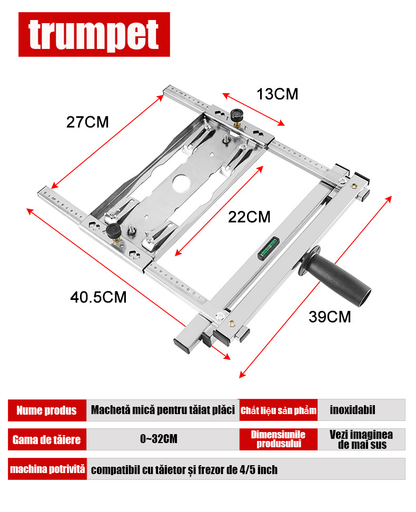 Dispozitiv de tăiere ultra-precis, placă de bază pentru mașinuțe de tăiat mici, fără fierăstrău manual, accesoriu multifuncțional pentru tâmplărie